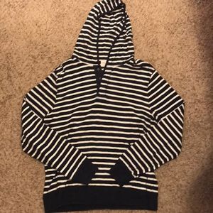 J.Crew Striped Cotton Slub Hoodie
